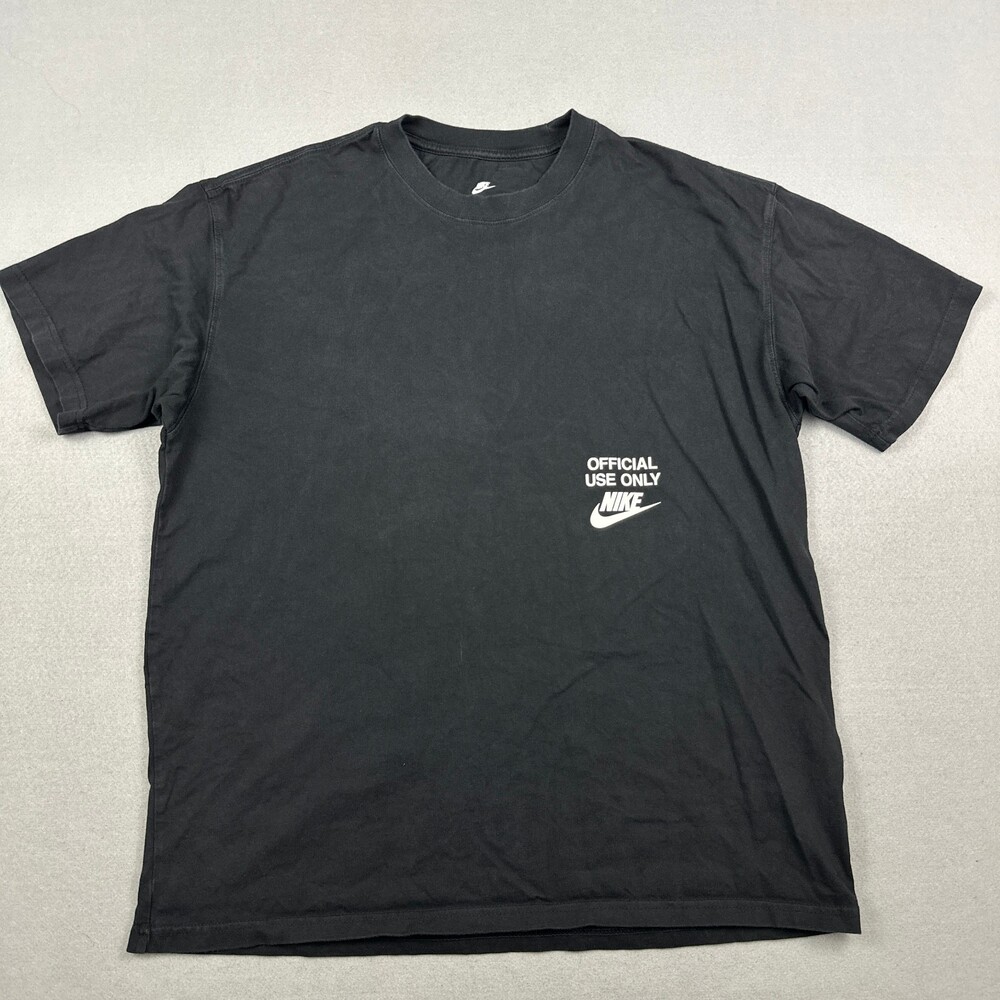 Nike Shirt Men Large Black Loose Fit Official Use Only Swoosh Graphic Tee L